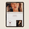 mockup with showit template for beauty salon