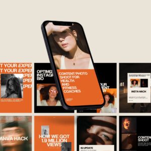 mockup with canva instagram template