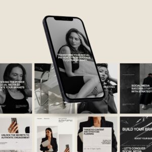 phone mockup with canva instagram template