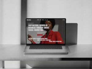 laptop with showit website template