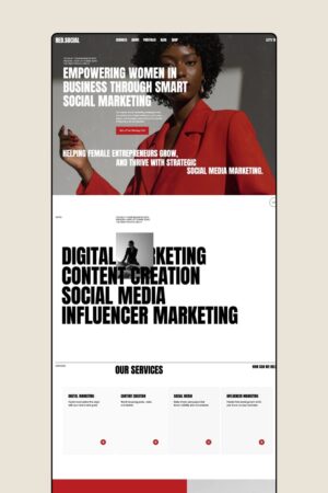 Showit Website Template for Marketing agency Ruby