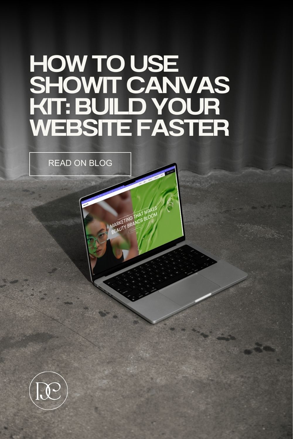 laptop with the showit canvas kit