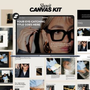 Laptop with Showit canvas kit