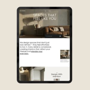 interior designer website mockup