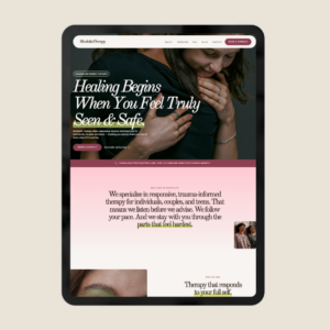 Showit website template for Therapy Practice